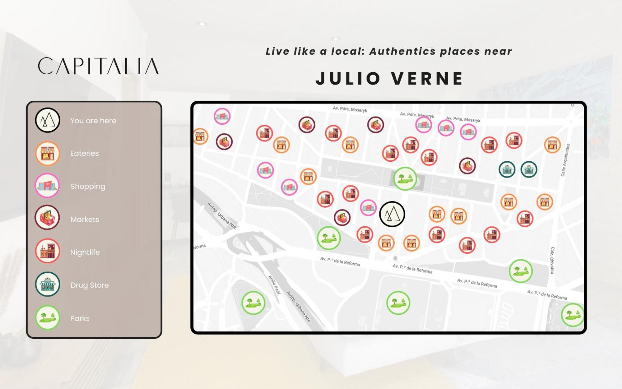 Capitalia - Apartments - Polanco - Julio Verne Мехико Экстерьер фото